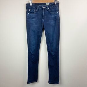 AG High-Rise Dark Wash Skinny Jeans